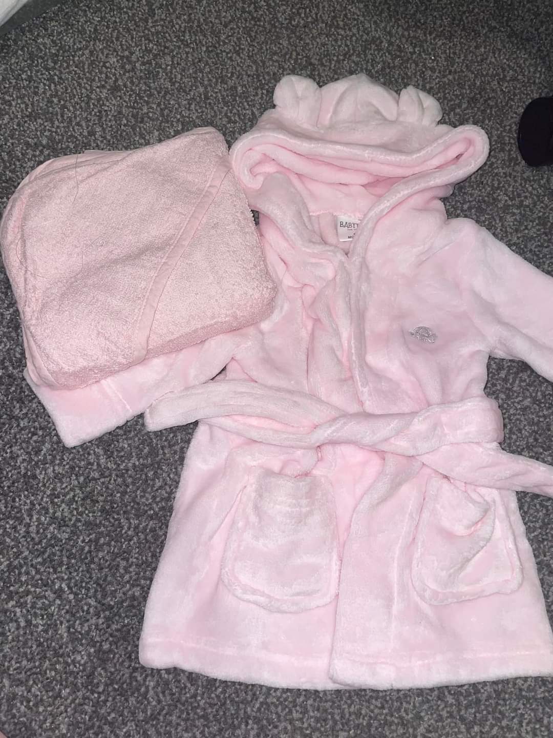 Baby dressing gown and towel bundle