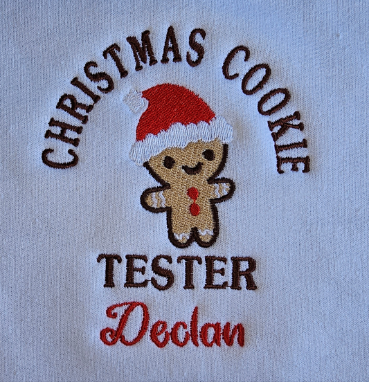 Christmas Cookie Tester Embroidered Apron