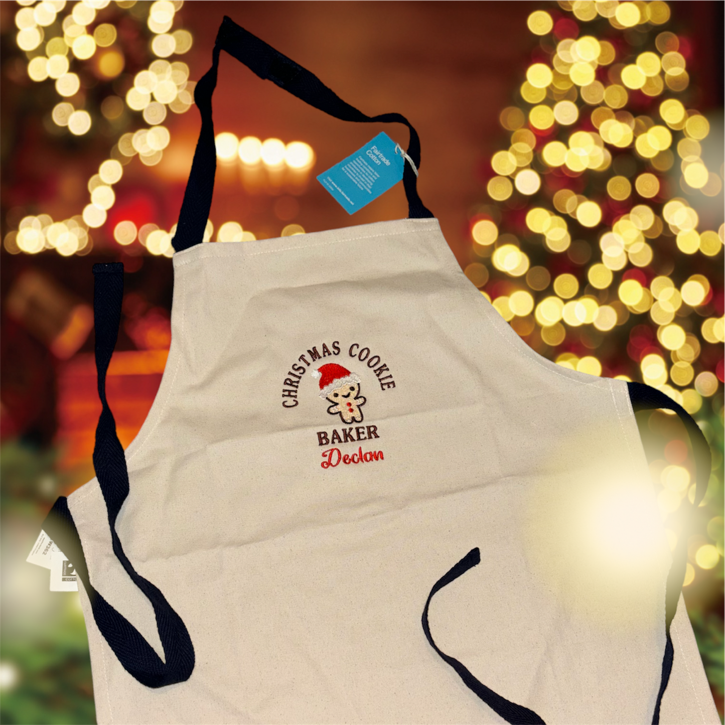 Christmas Cookie Baker Embroidered Apron