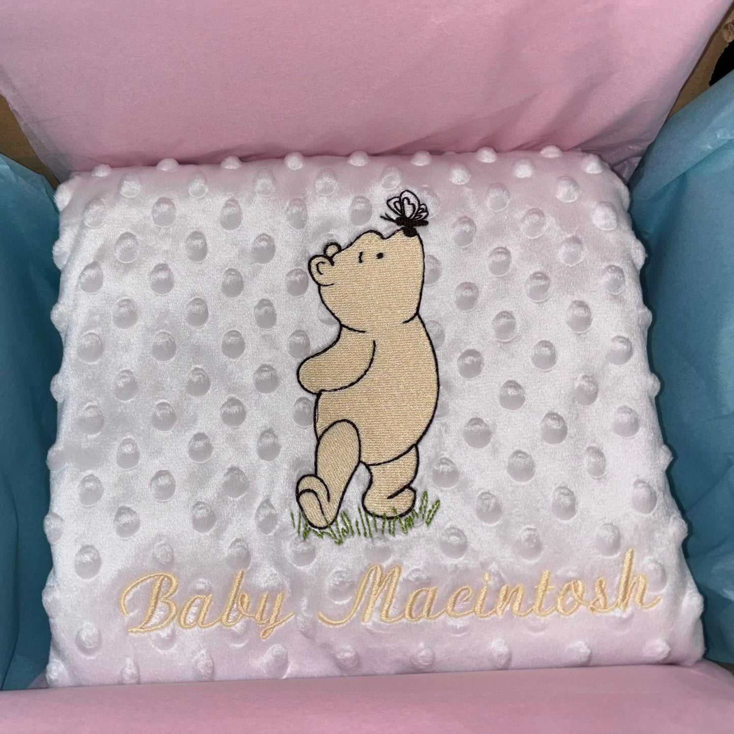 Bear Butterfly Bobble Blanket